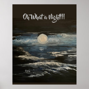 Blue Måne Poster