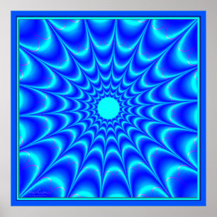 Blue Måne Shining Poster