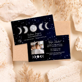 Blue måne star Yoga-lärarstudielärare Visitkort