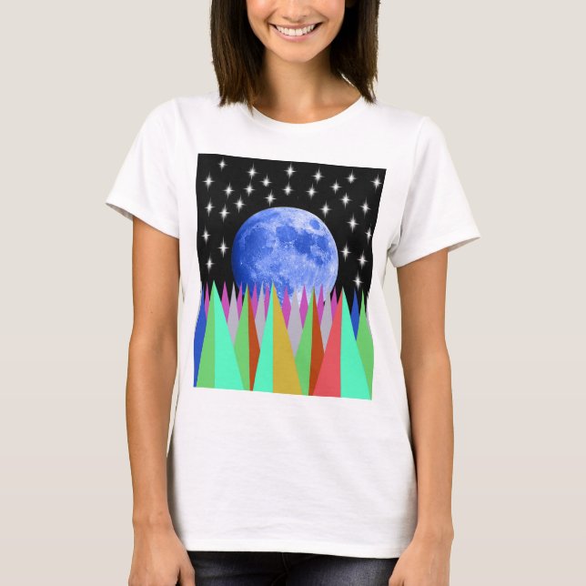 Blue Måne T Shirt (Framsida)