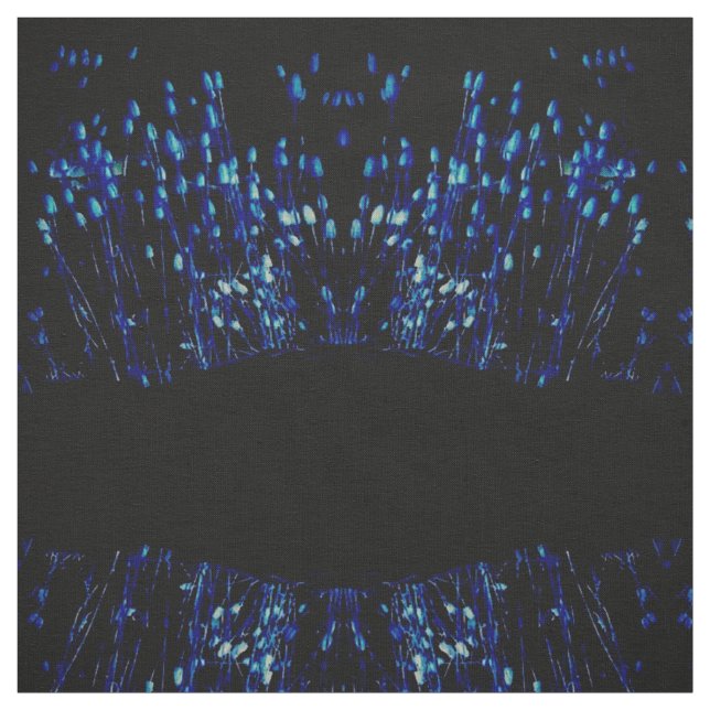 Blue Måne Thistle Tyg (Provkarta)