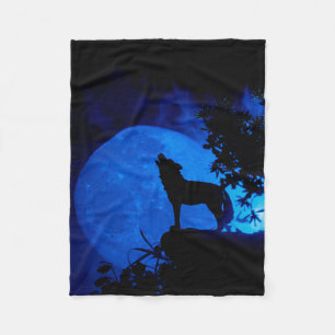 Blue Måne Varg Fleece Blanket