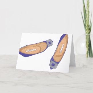 Blue Manolos Tack Kort