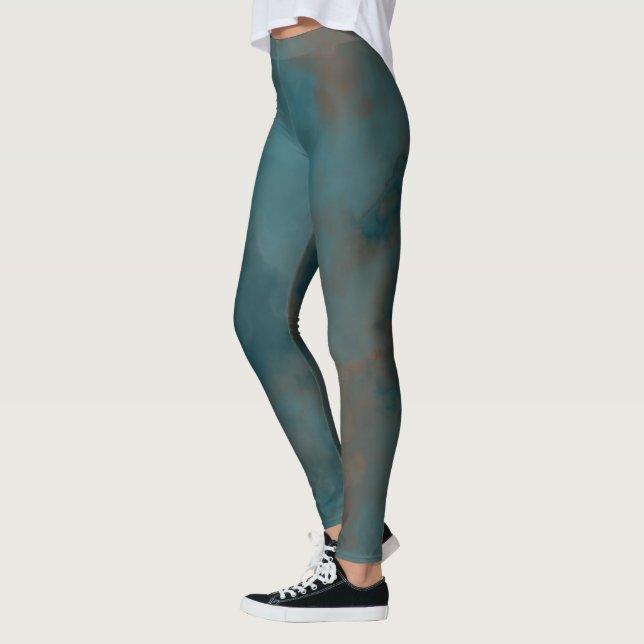 Blue Marble Abstrakt Leggings (Vänster)