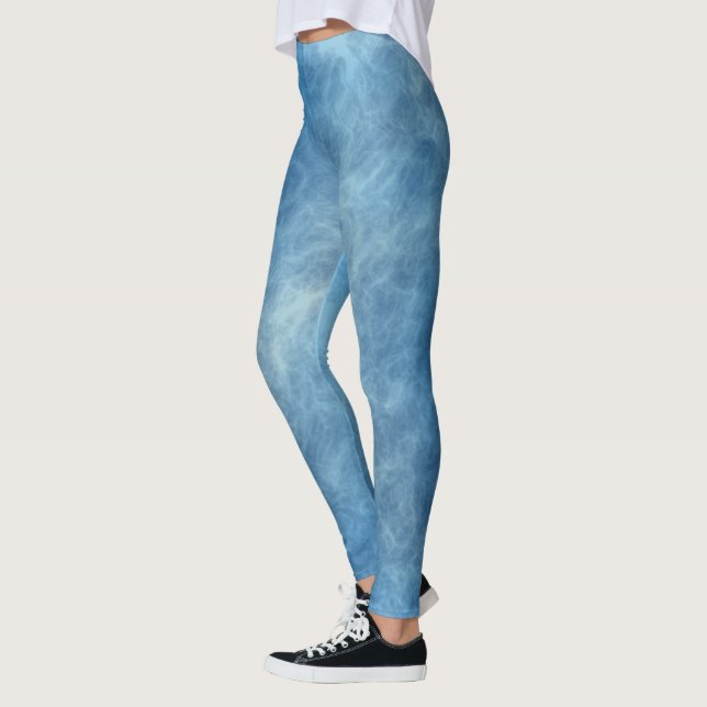 Blue Marble Abstrakt Leggings (Vänster)
