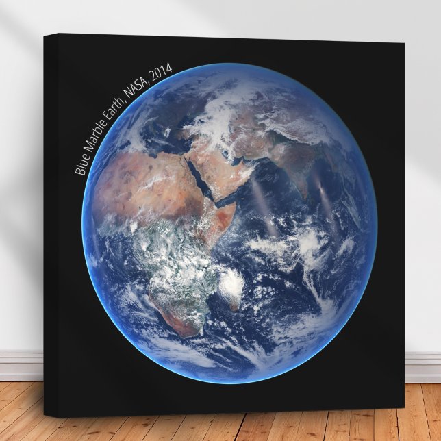 Blue Marble Earth, 2014 Satellite Photograph Canvastryck (Skapare uppladdad)