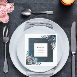 Blue Marble Elegant bröllop Pappersservett