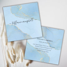 Blue Marble Faux Guld Elegant Skönhetsverksamhet