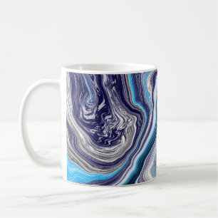 Blue Marble Fluid Art Kaffemugg