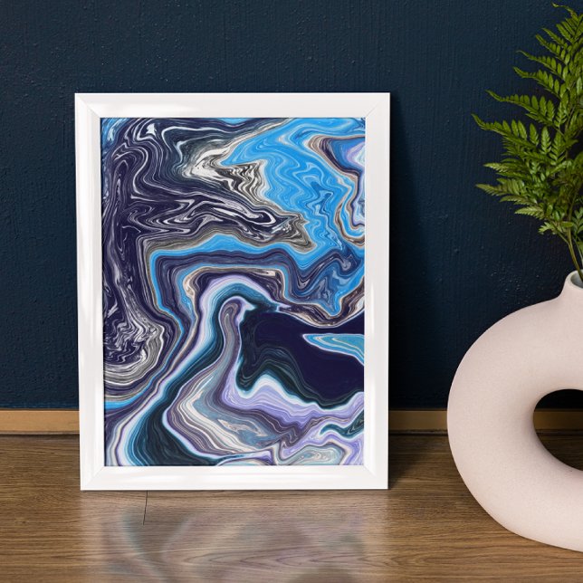 Blue Marble Fluid Art Poster (Skapare uppladdad)