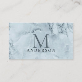 Blue Marble Masculine Dubbla Monogram Visitkort