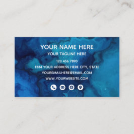 Blue Marble Modern Business Card Visitkort