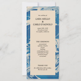 Blue Marble Modern Coastal Bröllopsprogram