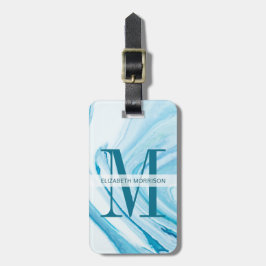 Blue Marble Monogram Bagagebricka