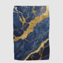 Blue Marble Mönster med Guld