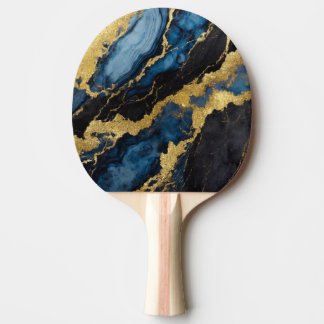 Blue Marble Mönster med Guld Pingisracket