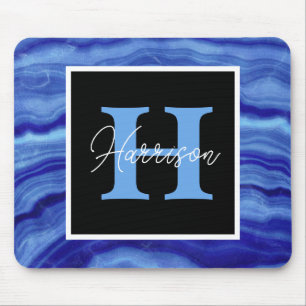 Blue Marble Personlig Monogram Namn Musmatta