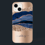 Blue Marble Ro Guld Glitter Namn<br><div class="desc">Telefonväskor och höljen för elegant Chich Glitter. Anpassa med namn,  monogram,  inledande text eller text. Du kan ändra färg och teckensnittet stil genom att anpassa det ytterligare. Observera att effekten glitter inte är verklig,  utan bara simuleras.</div>