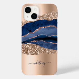 Blue Marble Ro Guld Glitter Namn