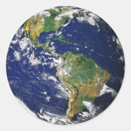 Blue Marble Runt Klistermärke