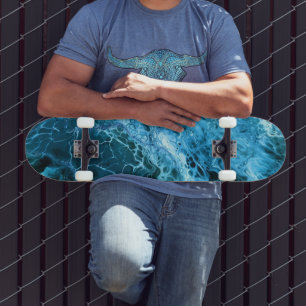Blue Marble Stänk Mini Skateboard Bräda 18,5 Cm