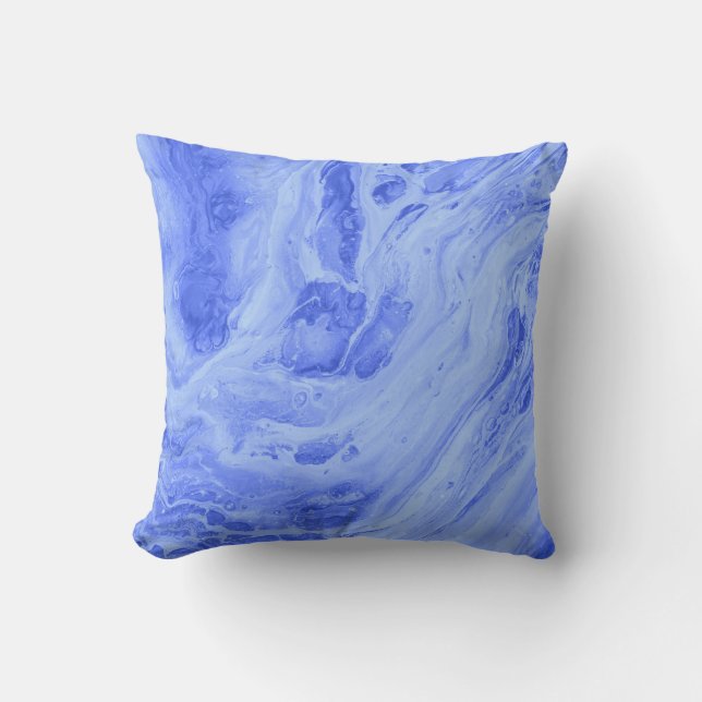 Blue Marble Stil Abstrakt Art Pillow Kudde (Framsida)