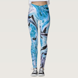 Blue Marble Struktur Leggings