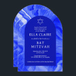 Blue Marble Swirls Star QR Pub Bat mitzvah Arch Inbjudningar<br><div class="desc">Perfekt-kort för att tillkännage ett bat mitzvah, pub mitzvah eller annat judiskt firande! Handen gjorde vattenfärgssnurrande för dig på framsidan och baksidan! FULLT ANPASSADE! Klicka på "Anpassa" ovan om du vill redigera texten. Klicka på Redigera med Design verktyg för att justera typsnitt, färg och placeringar och lägga till länken till...</div>
