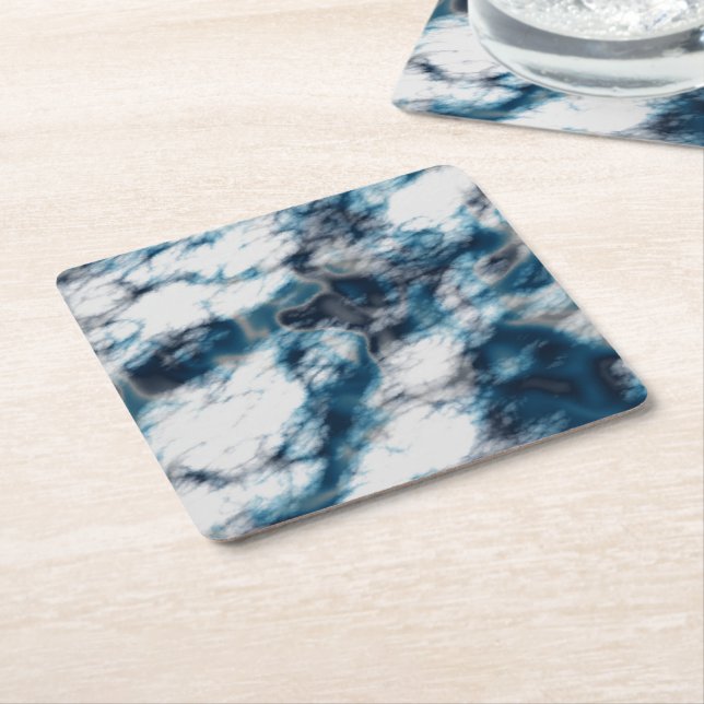 Blue Marble Underlägg Papper Kvadrat (Vinklad)