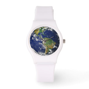 Blue Marble_world på min handbok Armbandsur