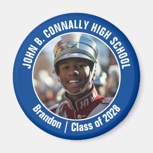 Blue Marching Band Photo High School Spirit Magnet