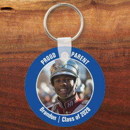 Blue Marching Band Photo Proud överordnad Nyckelring