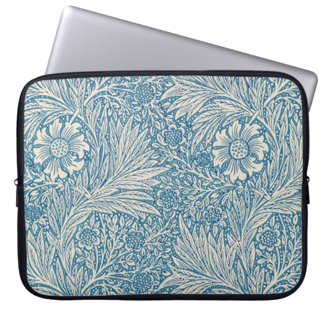 Blue Marigolds (av William Morris) Laptop Fodral (Framsidan)