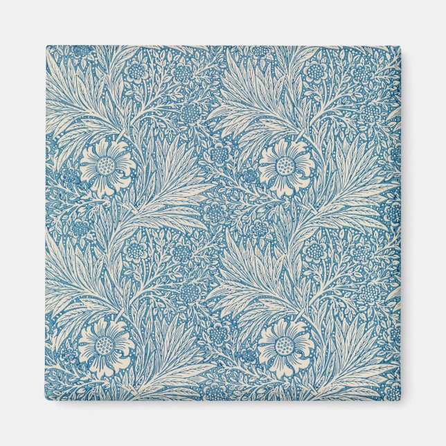 Blue Marigolds (av William Morris) Magnet (Framsidan)