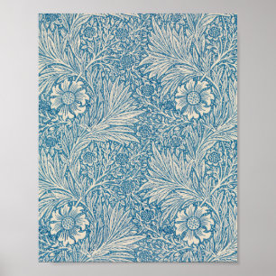 Blue Marigolds (av William Morris) Poster