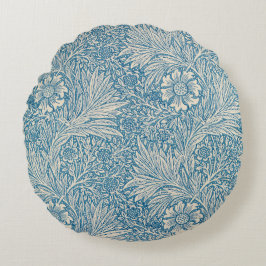 Blue Marigolds (av William Morris) Rund Kudde