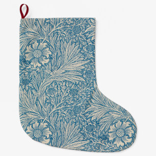 Blue Marigolds (av William Morris) Stor Julstrumpa