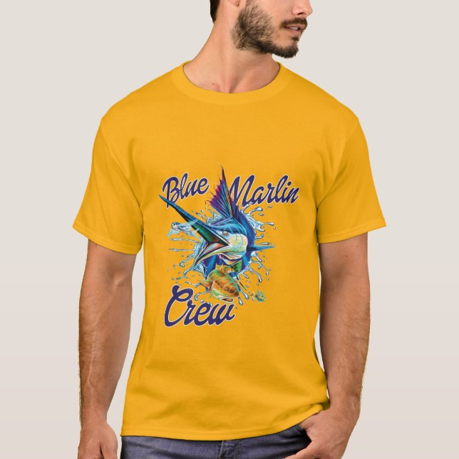 Blue Marlin Crew  T Shirt (Framsida)