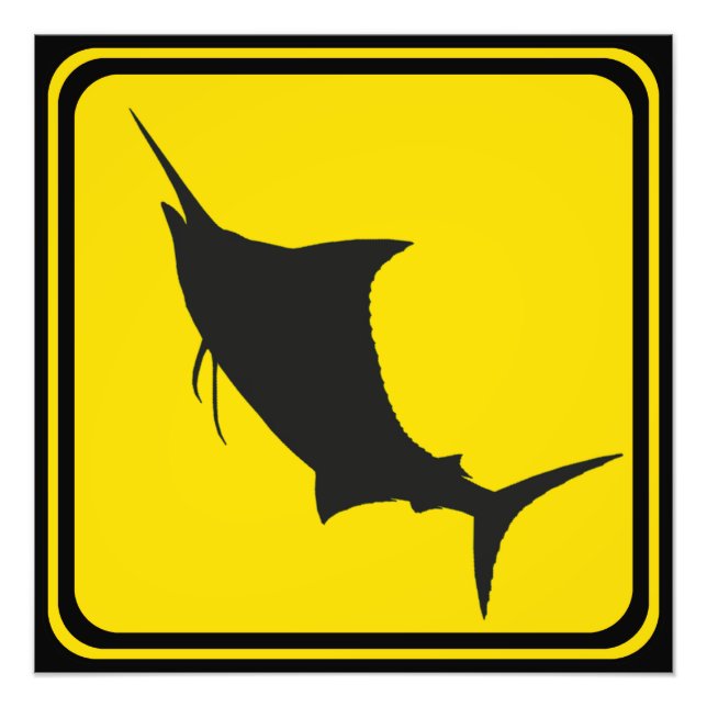 Blue Marlin Crossing! Fototryck (Framsidan)