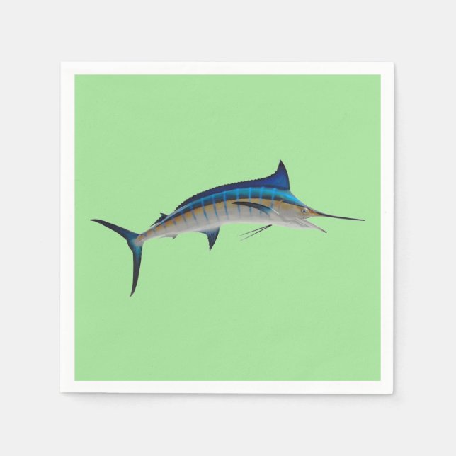 Blue Marlin Fish Pappersservett (Framsidan)