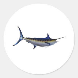 Blue Marlin Fish Runt Klistermärke