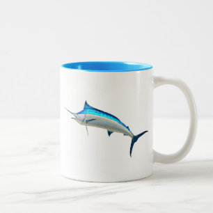 Blue Marlin Game Fish Två-Tonad Mugg