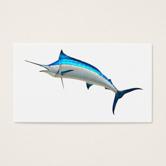 Blue Marlin Game Fish Visitkort (Framsidan)