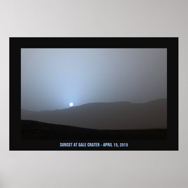 Blue Martian Sunset Poster (Framsidan)