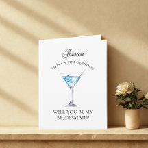 Blue Martini kommer att bli mitt Bridesmaid-kort