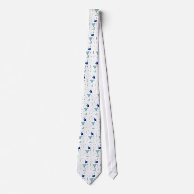 Blue Martini New Year's Necktie Slips (Framsida)