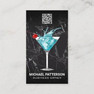 Blue Martini Stänk Cocktail Visitkort