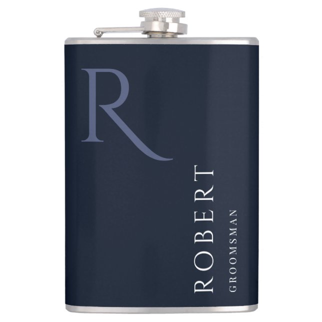 Blue Masculine Monogram Marskalkars Gift Fickplunta (Framsidan)