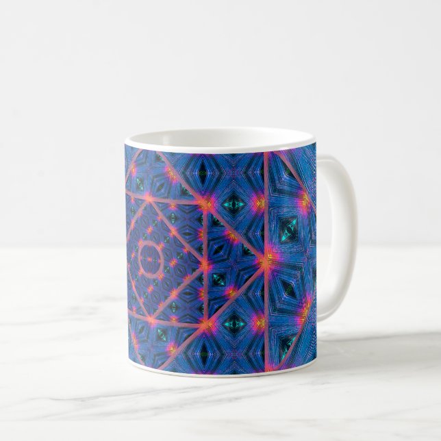 Blue Maskin Ögon Kaffemugg (Framsida höger)