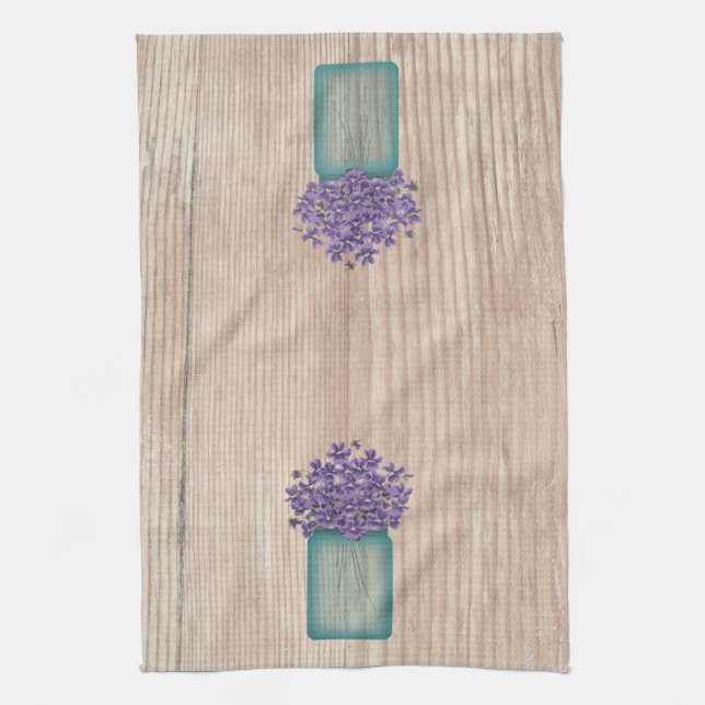 Blue Mason Burk Violets Kitchen Towel Kökshandduk (Vertikal)